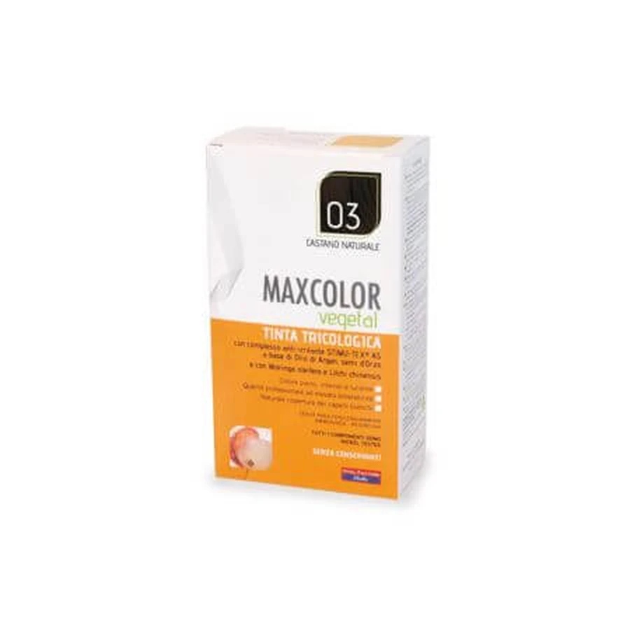 Vegetal hair dye, shade 03 Natural chestnut, 140 ml, MaxColor
