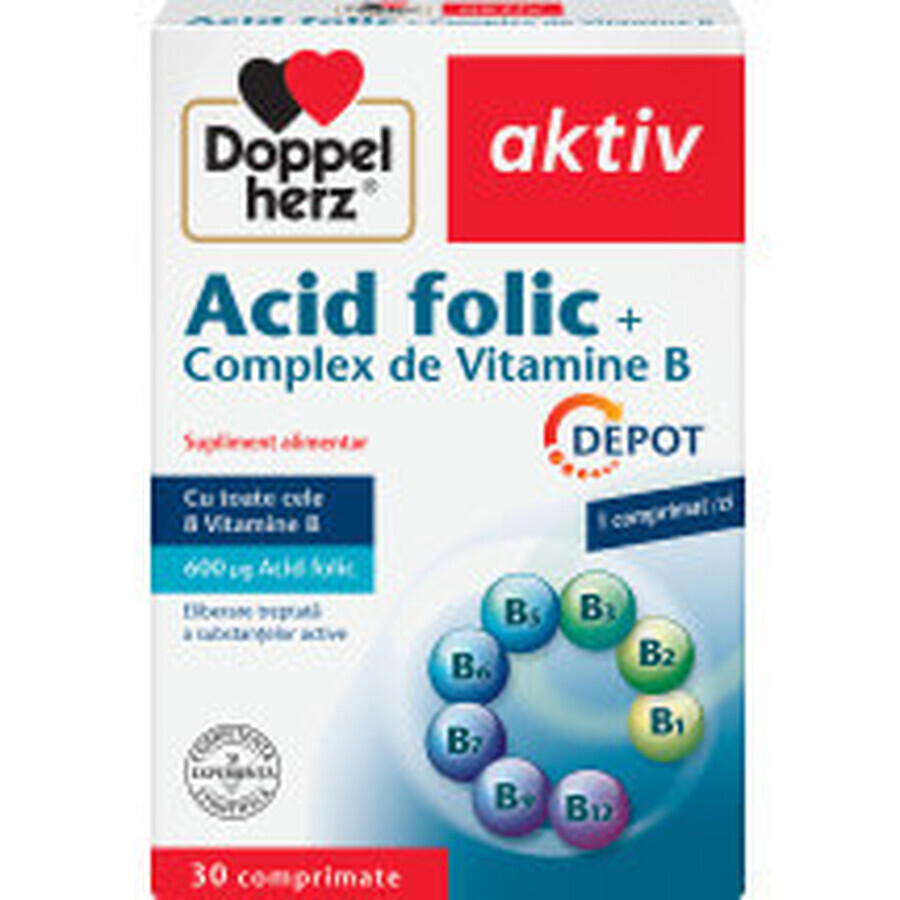 Acid Folic Complex de Vitamina B, 30 tabletten, Doppelherz