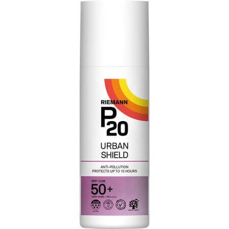 Crema de fata cu protectie solara SPF 50+ P20 Urban Shield, 50 ml, Riemann