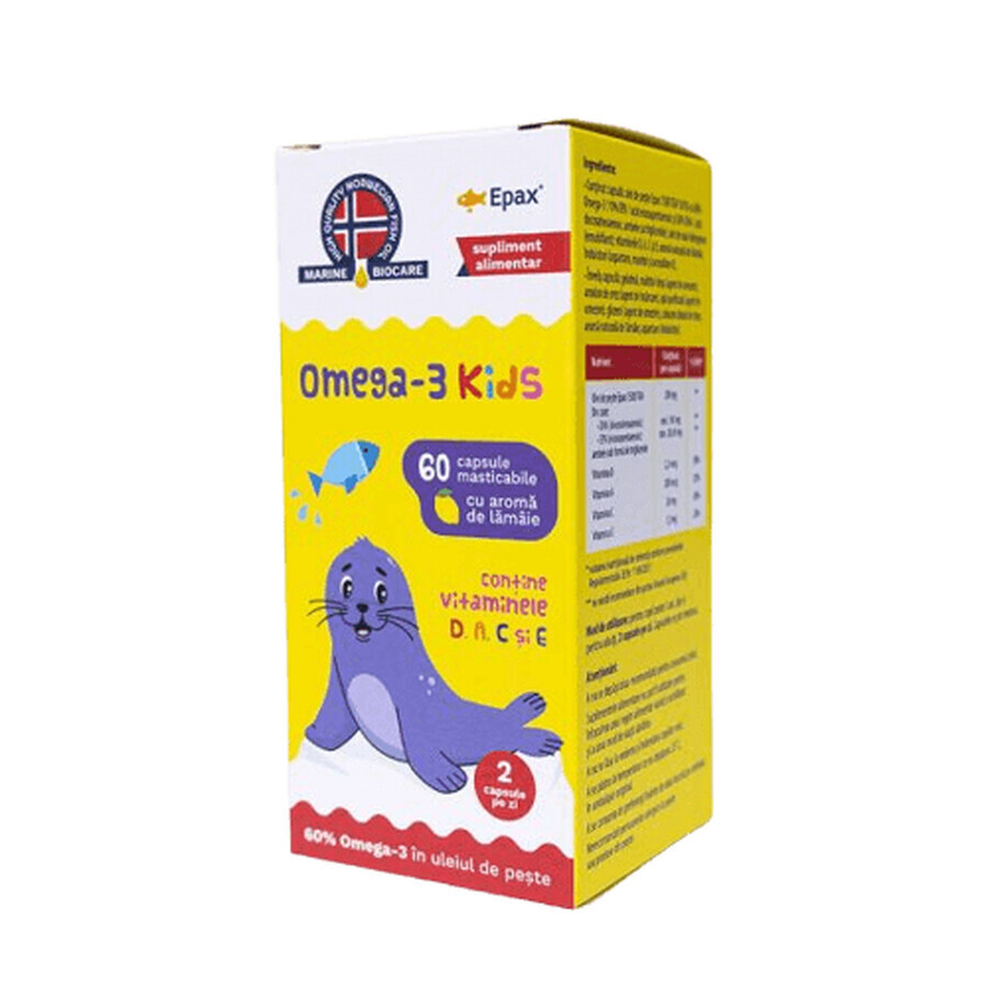 Omega 3 Kids Marine Biocare, 60 capsule, Phyto Biocare