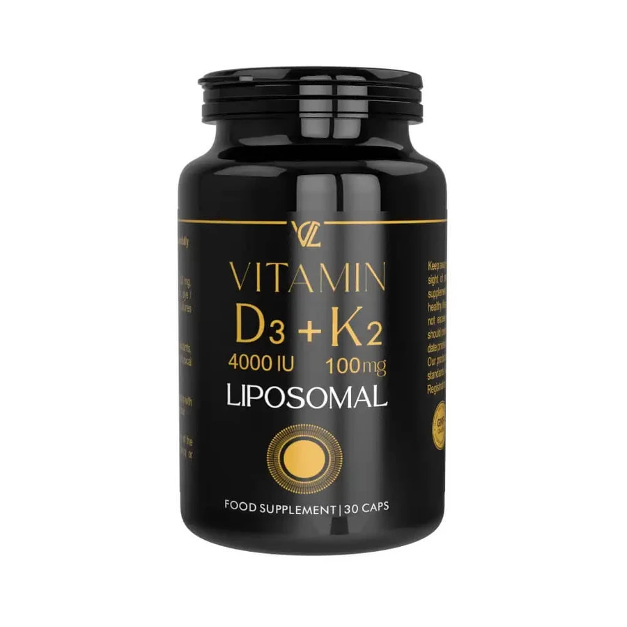 Vitamine D3 4000 IE en K2 100 mcg Liposomal, 30 plantaardige capsules, Vio Nutri Lab