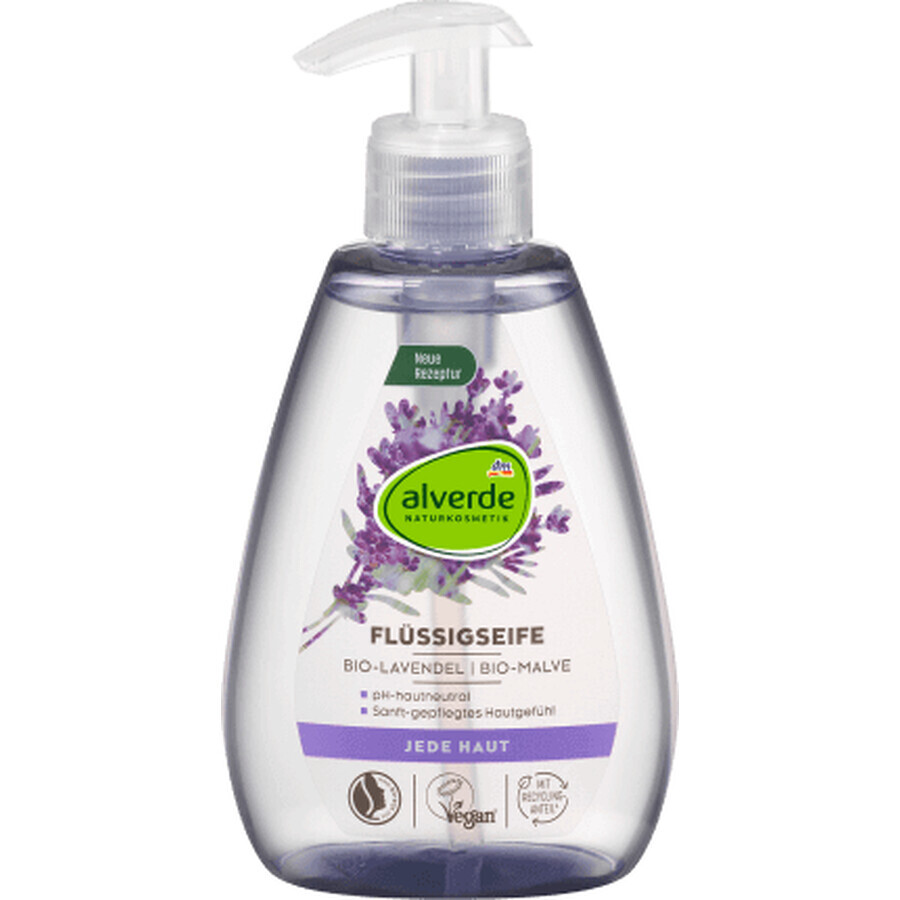 Alverde Naturkosmetik Săpun lichid cu lavandă și nalbă organică, 300 ml