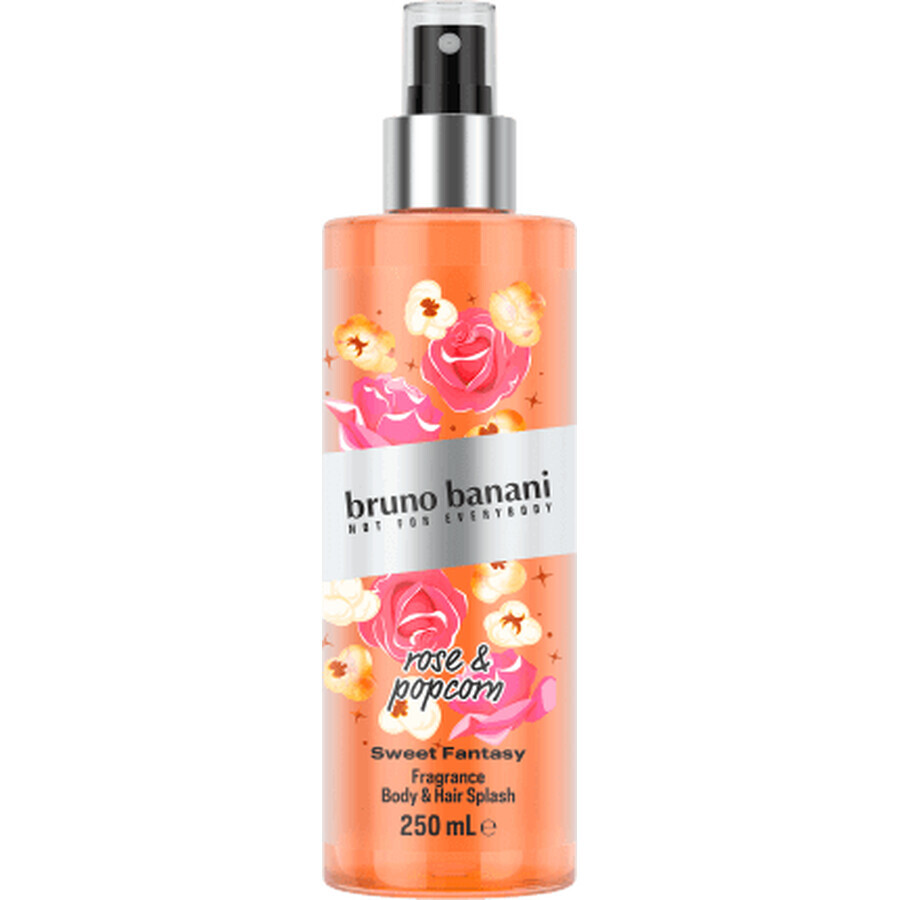 Bruno Banani Deodorant body mist rose&popcorn, 250 ml