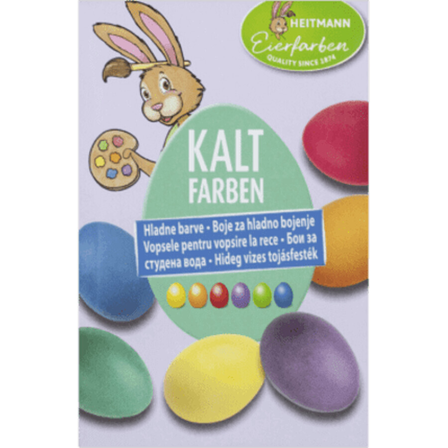 Heitmann Kalte Eierfarbe 6 Farben, 6 Stück.