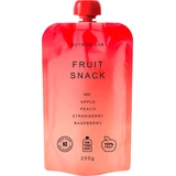 Nutrino Lab Snack, puré de manzana, melocotón, fresa y frambuesa, 200 g