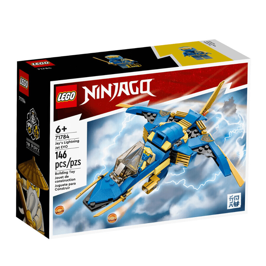 Aereo a reazione Jay's Lightning EVO Lego Ninjago, 6 anni+, 71784, Lego