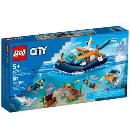 Bateau de plongée d'exploration, +5 ans, 60377, Lego City