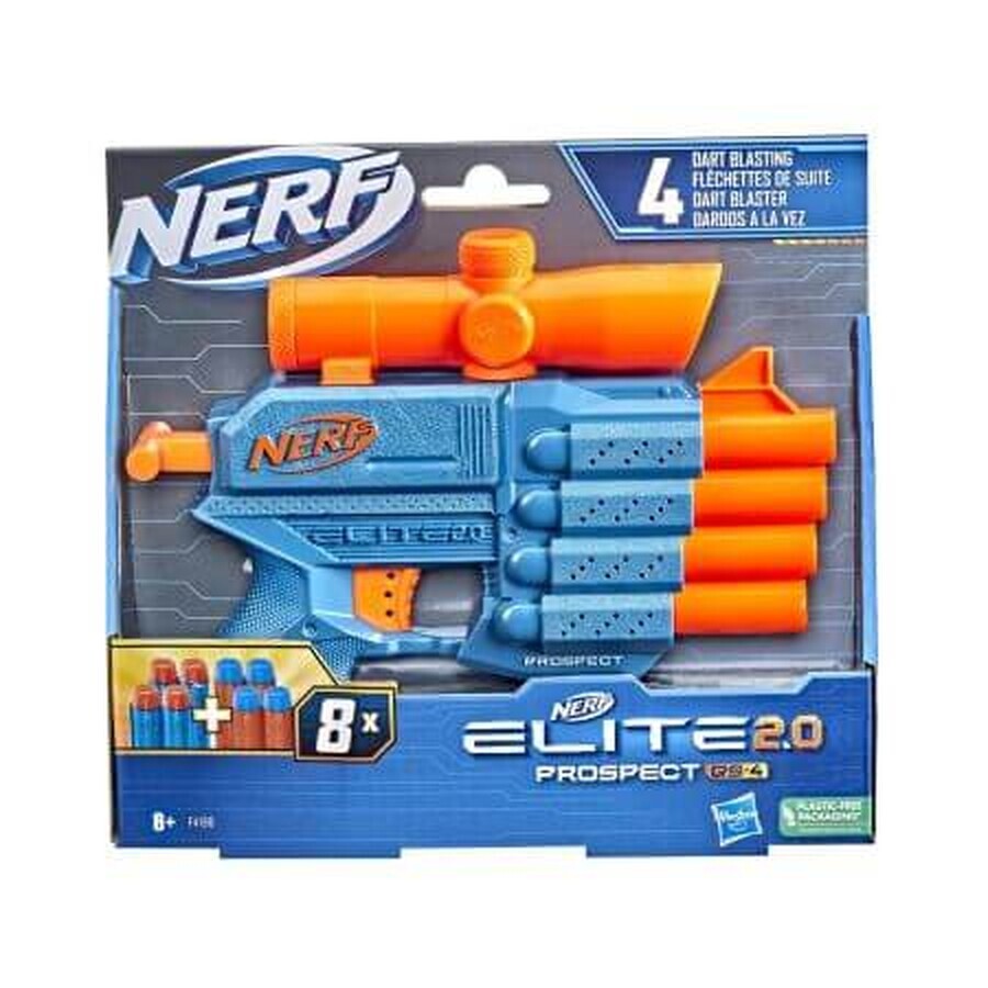 Blaster Nerf Elite 2.0 Prospect QS 4, +8 ani, Hasbro