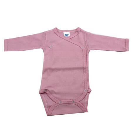 Katoenen romper met lange mouwen, 0-3 maanden, Roze, Baltic Bebe