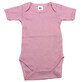 Ribkatoenen romper met korte mouw, 3-6 maanden, Roze, Baltic Baby