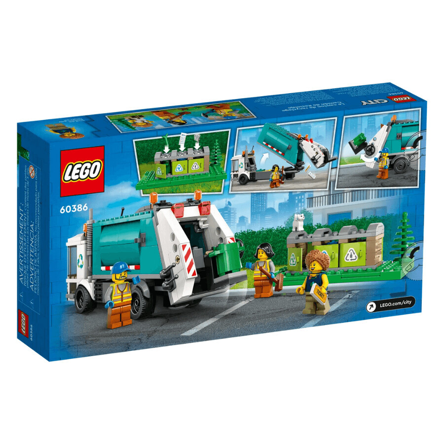 Camion de reciclare Lego City, 5 ani+, 60386, Lego