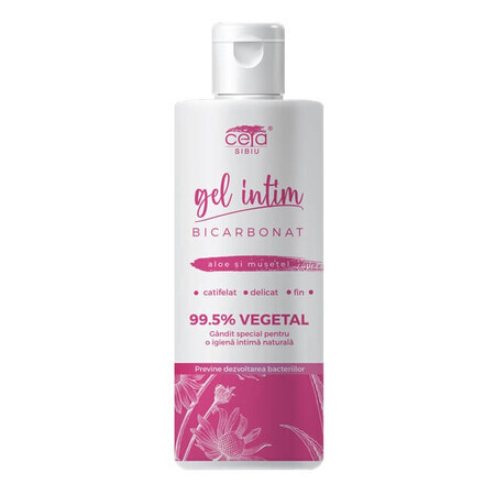 Gel intimo 99,5% vegetale con bicarbonato, aloe e camomilla, 200 ml, Ceta Sibiu