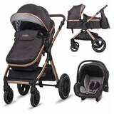 Melora 3 in 1 wandelbarer Kinderwagen, Diamond Black, Coccolle