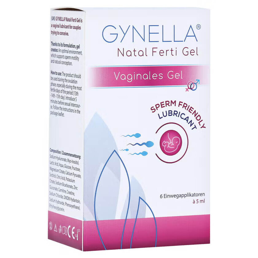 Gynella Natal Ferti Glijgel, 6 x 5 ml, Heaton