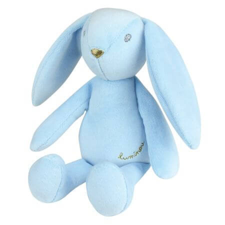 21 cm fosforescerende pluche knuffel, 21 cm, Luminou Blauw Konijn, Jemini