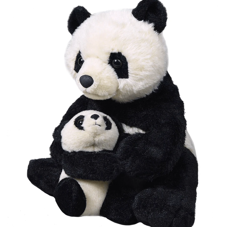 Pandabär und Welpe Plüschtier, 25 cm, Wild Republic