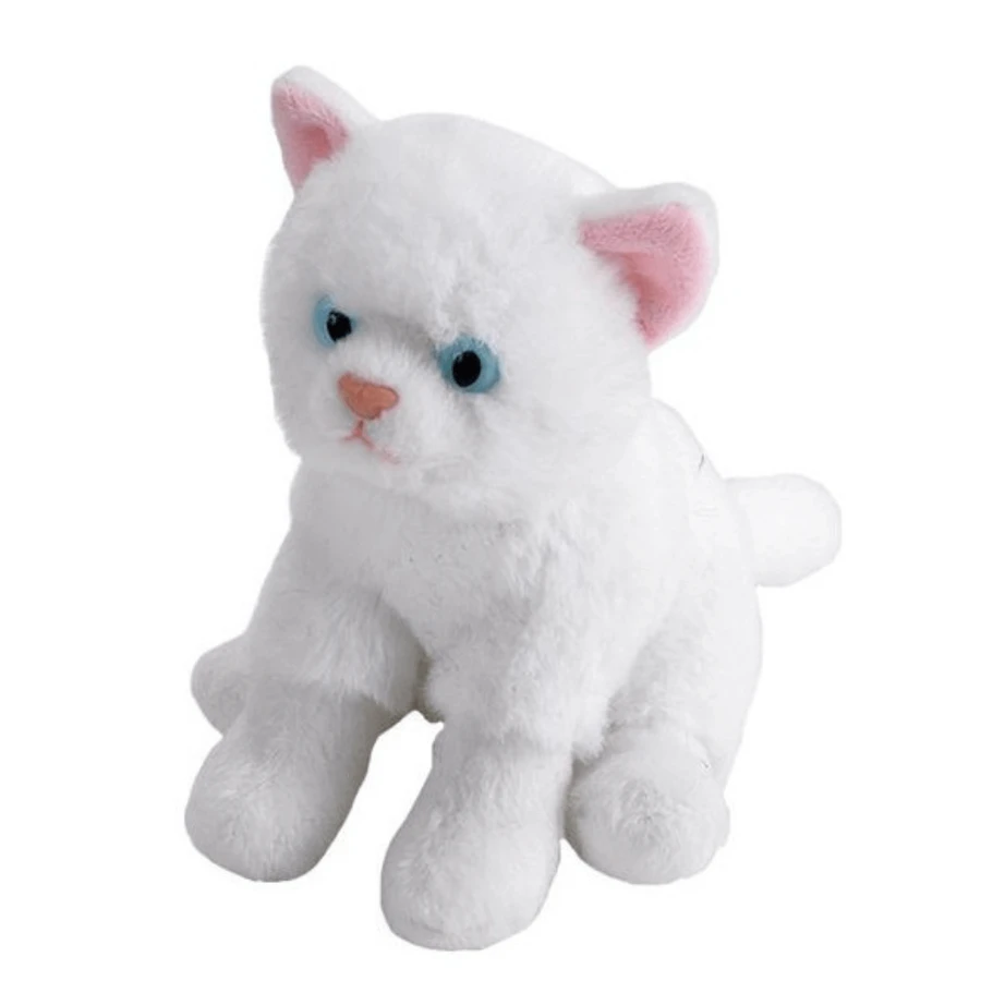 Weiße Katze Plüschtier, 13 cm, Wild Republic