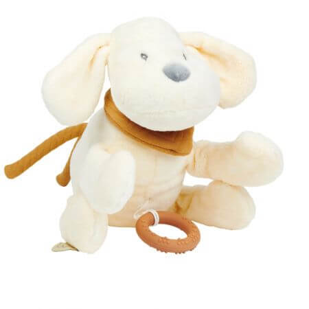 Peluche musicale Charlie le chiot, 30 cm, Vanille, Nattou