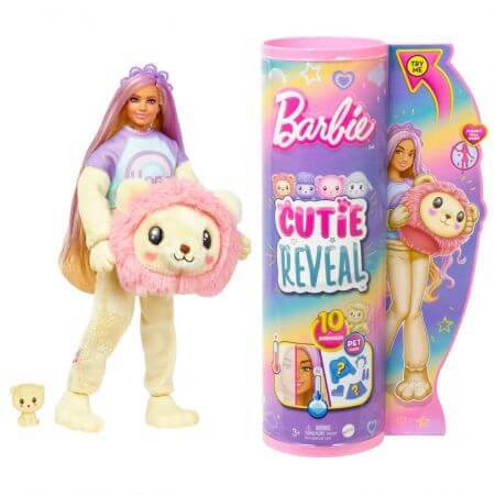 Poupée Barbie Cutie Reveal, Lion, Barbie