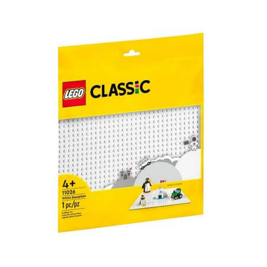 Plaque de base Lego Classic, blanche, 11026, Lego