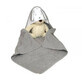 Katoenen babydoek met kap, 75 x 75 cm, Fluffy Grey, Amy