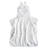 Poncho towel with hood and ears, 2-6 years, White, Tuxi Brands