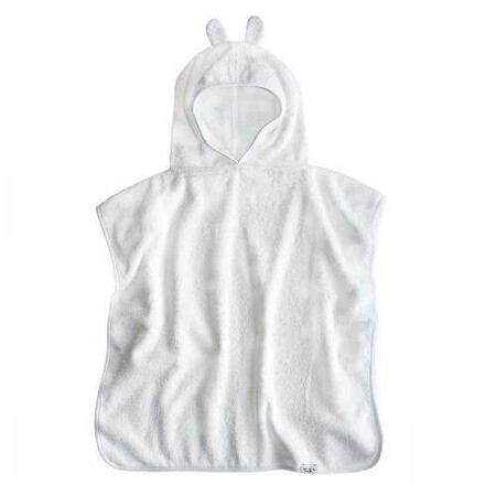 Poncho handdoek met capuchon en oren, 2-6 jaar, Wit, Tuxi Brands