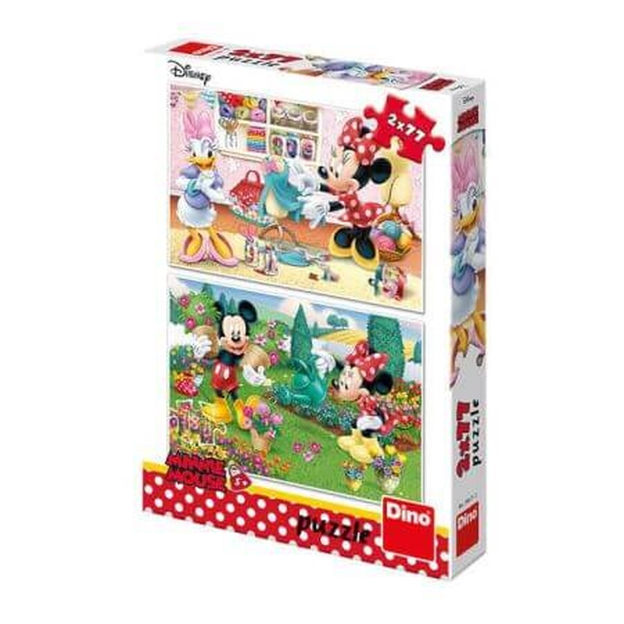 Puzzle 2 in 1 Minnie la treaba, Dino Toys