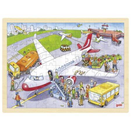 Puzzle de l'aéroport, +3 ans, Goki