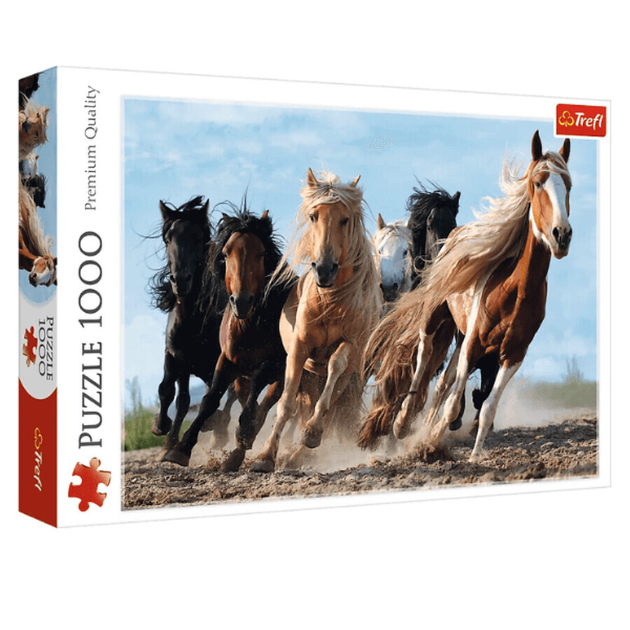 Galopperende paarden puzzel, 1000 stukjes, Trefl