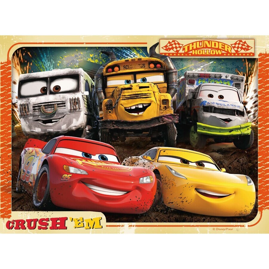 Puzzle Cars, 4 bucati, Ravensburger