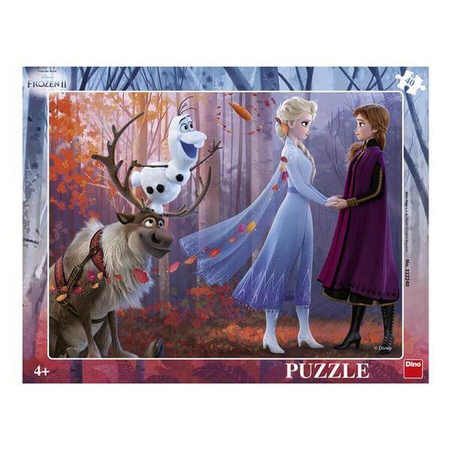 Puzzle mit Rahmen Frozen II, 4 Jahre+, 40 Teile, Dino Toys