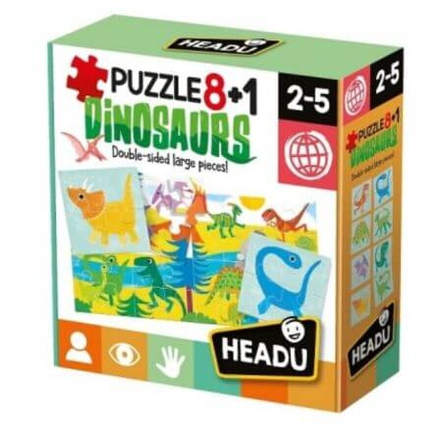 Puzzle Dinosaures 8+1, Headu