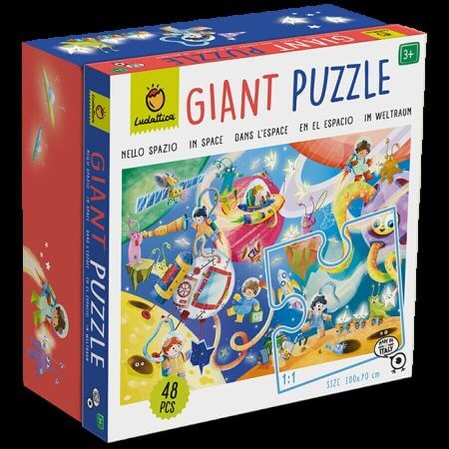 Puzzle spaziale gigante, 3 anni+, Ludattica