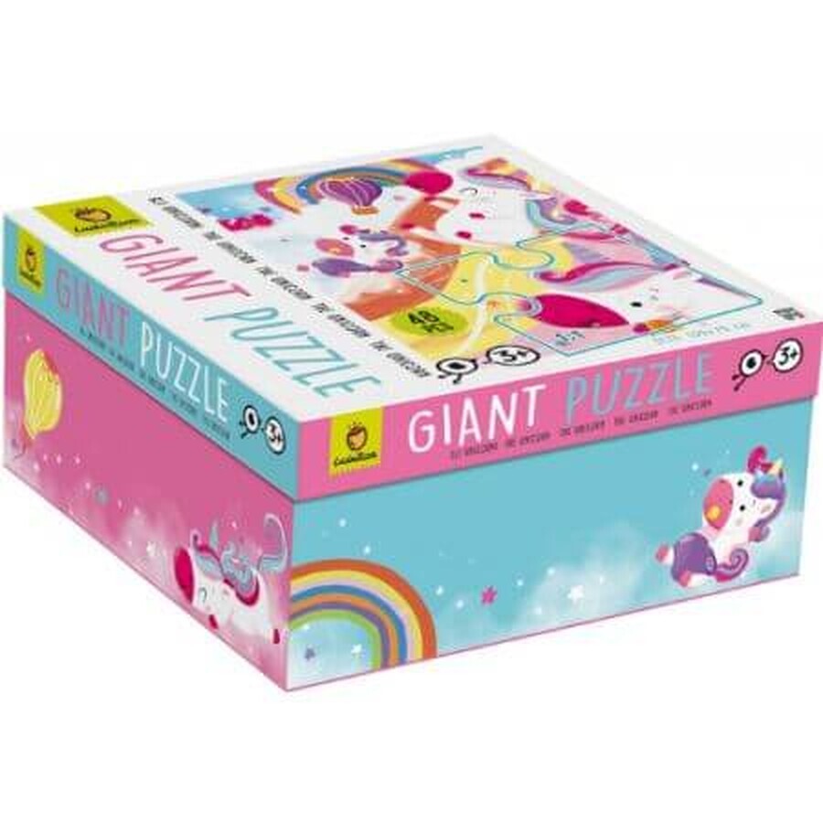 Puzzle gigante Unicorni magici, + 3 anni, Ludattica