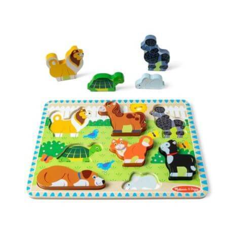 Puzzle in rilievo per animali domestici, 2 anni+, 8 pezzi, Melissa&Doug