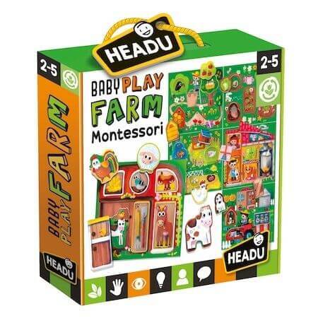 Puzzle Montessori La Ferme, +2 ans, Headu