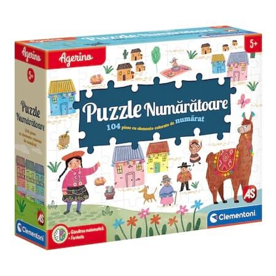 Puzzle di numeri, Agerino, +3 anni, Clementoni