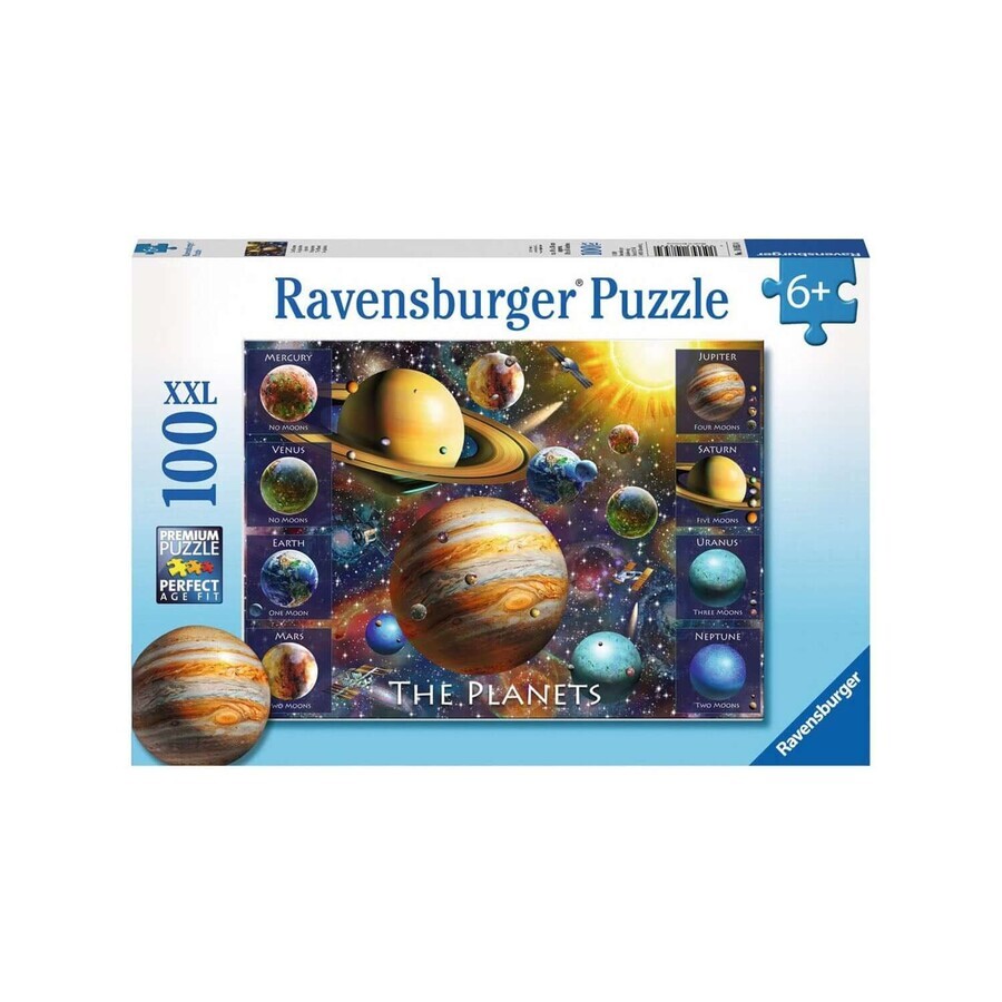 Puzzel planeten, 6 jaar+, 100 stukjes, Ravensburger