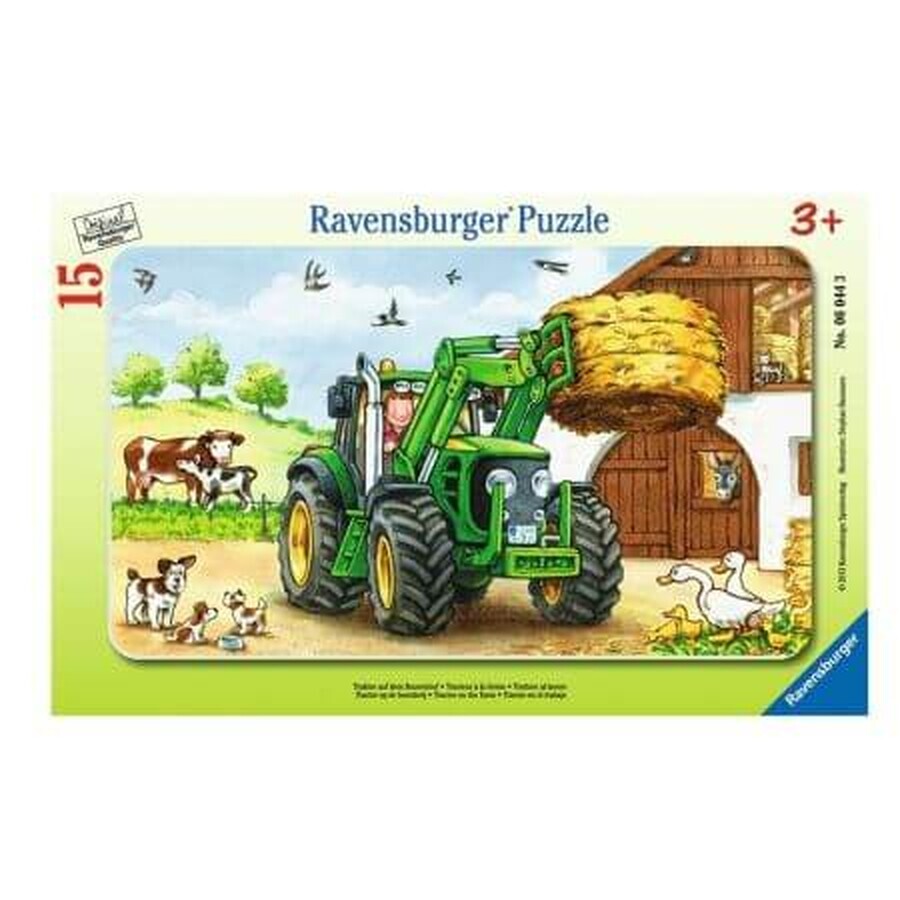 Puzzle tractor la ferma, 15 piese, Ravensburger