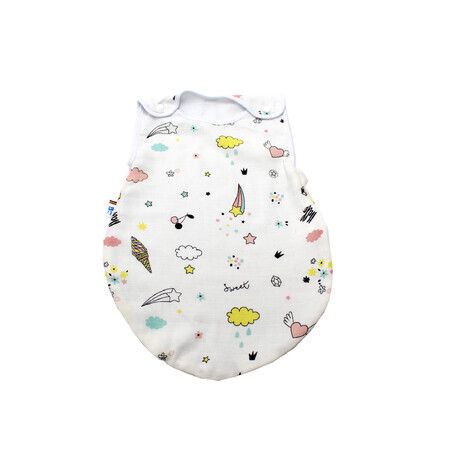 Ice cream muslin sleeping bag, 3-6 months, Baltic Bebe