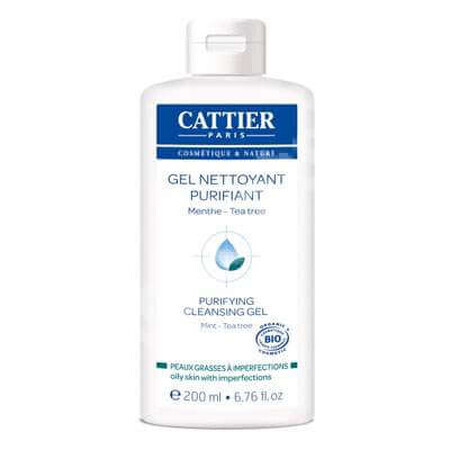 Gel purifiant bio pour peaux acnéiques, 200 ml, Cattier