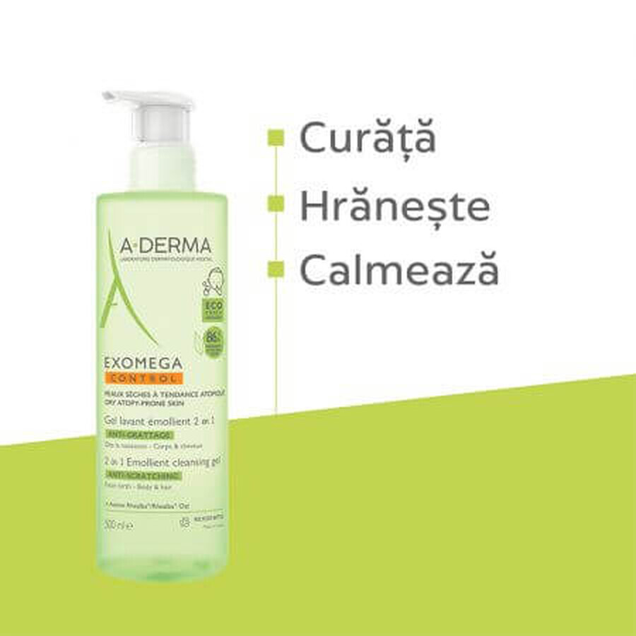 A-Derma Exomega Control Foaming Gel 2 in 1, 500 ml