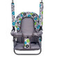 Babyschommel met verstelbare rugleuning en afneembare stang, Grey Flowers, Top Kids