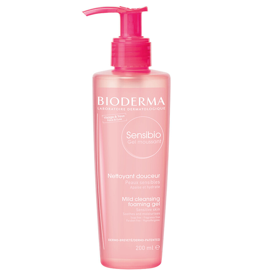 Bioderma Sensibio Verzachtende en Hydraterende Schuimende Wasgel, 200 ml