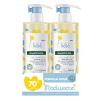 Gel schiumogeno delicato per bambini, corpo e capelli, 500 ml + 500 ml, Klorane Bebe