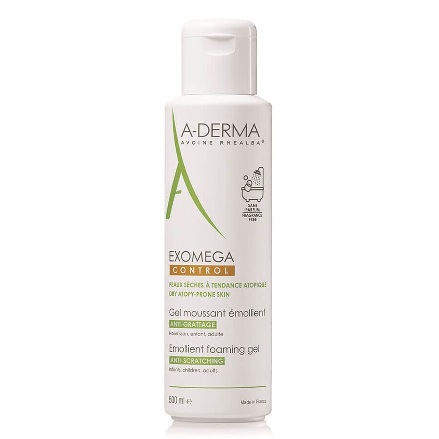 A-Derma Exomega Control Emollient Foaming Gel, 500 ml