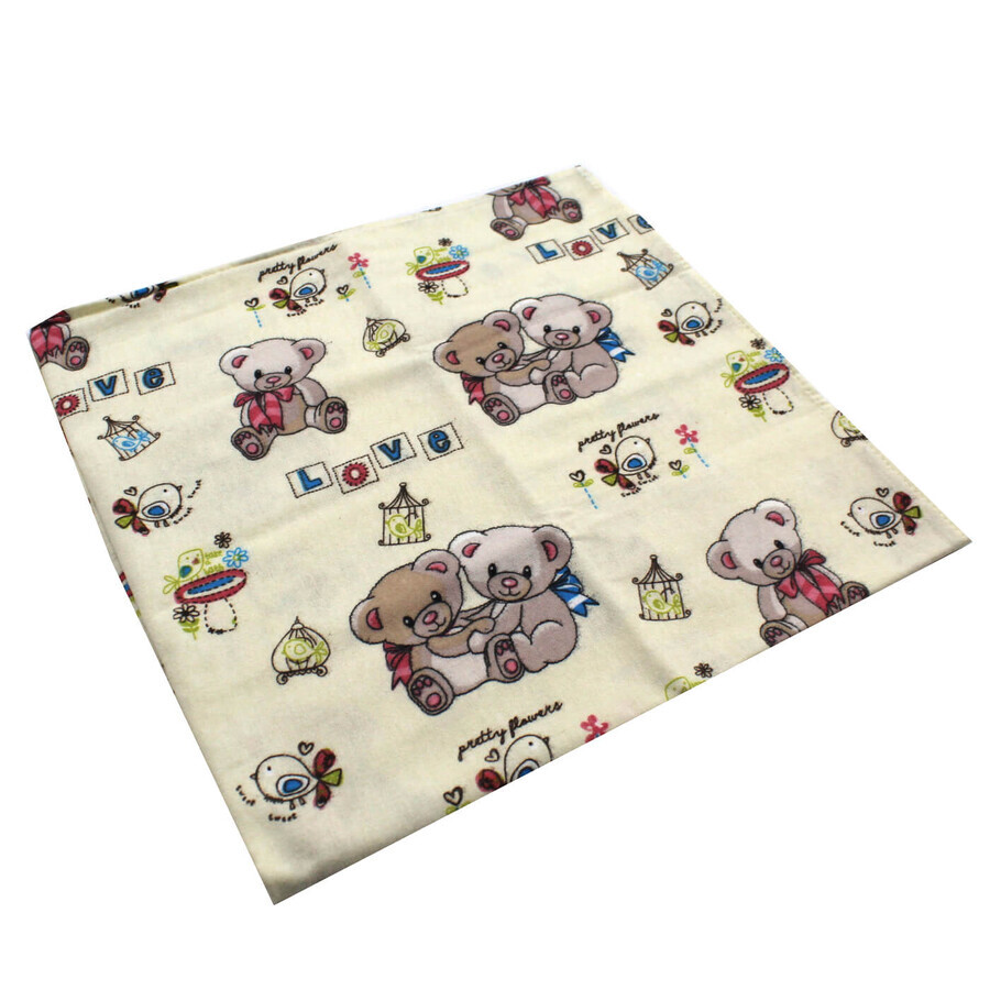 Teddybeer babyluier, 150 x 100 cm, 1 stuk, Baltic Bebe