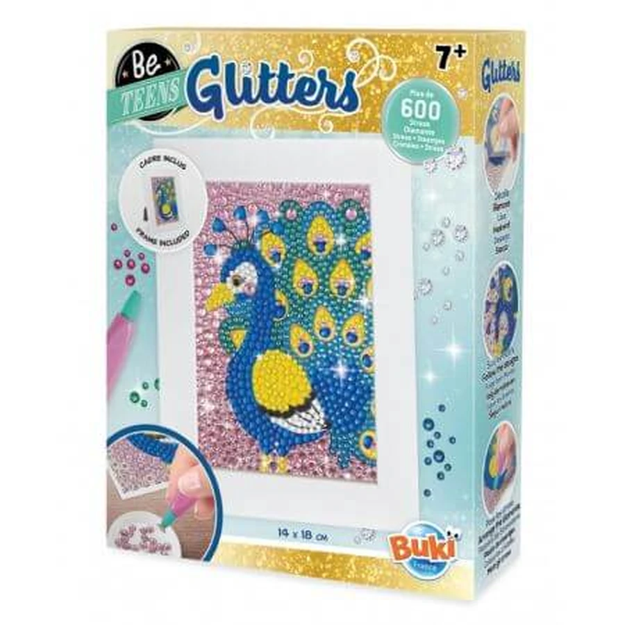 Glitters Paun creatie set, +7 jaar, Buki