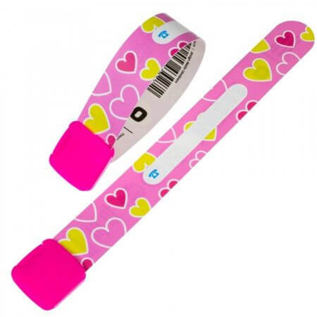 ID armband voor kinderen, hart, infoband